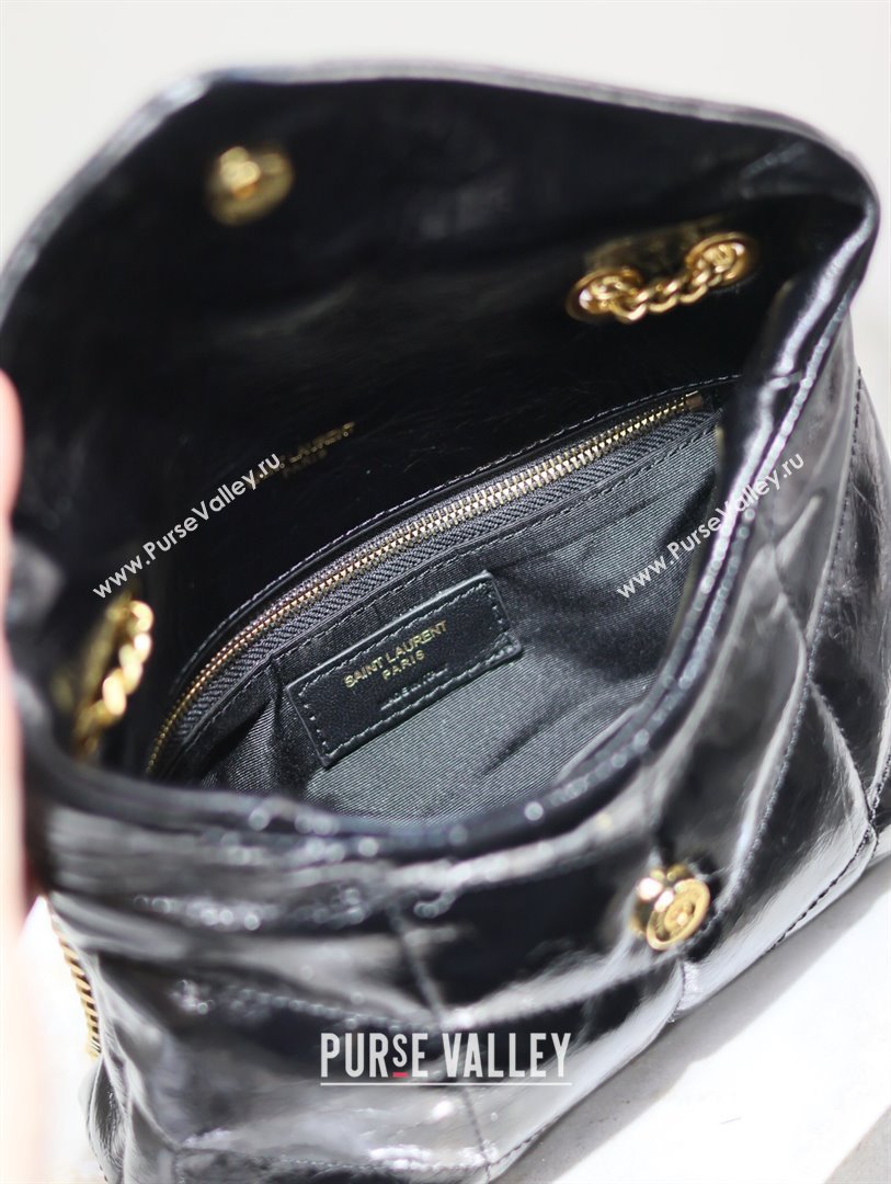 Saint Laurent Loulou Toy Puffer Bag in Oil Leather 759337 Black 2024 0525 (YY-240803047)