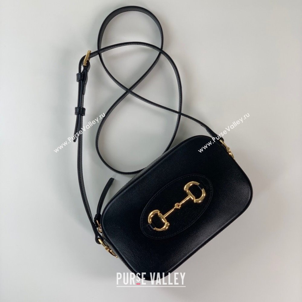 Gucci Horsebit 1955 Leather Small Shoulder Bag 760196 Black 2023 (DLH-231209037)