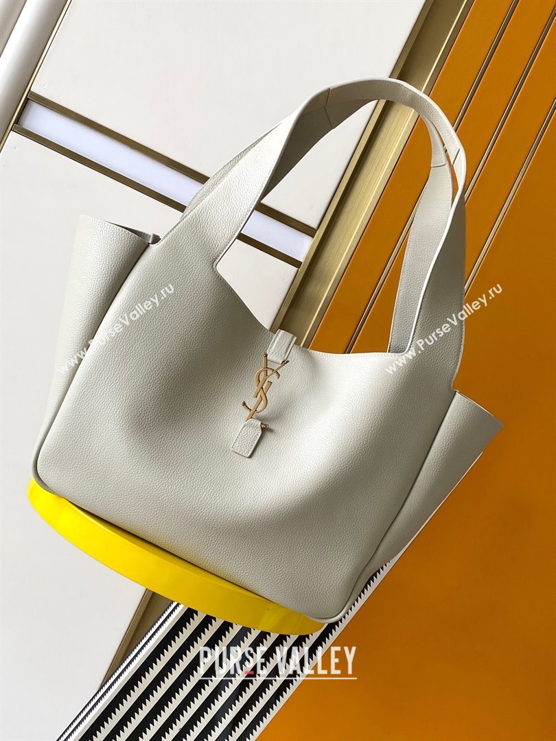 Saint Laurent Bea Tote in Grained Leather 763435 White 2024 (YY-241218028)