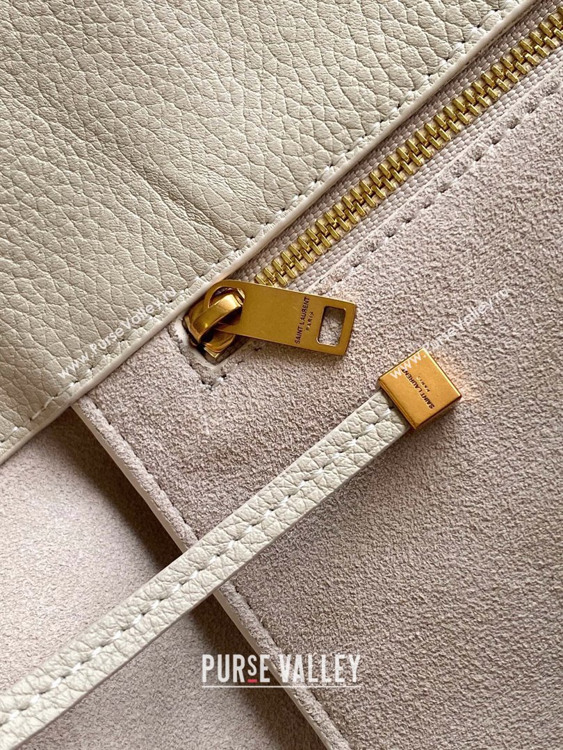 Saint Laurent Bea Tote in Grained Leather 763435 White 2024 (YY-241218028)