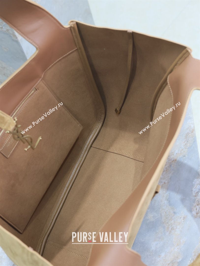 Saint Laurent Bea Tote in Suede 763435 Light Brown 2024 (YY-241218029)