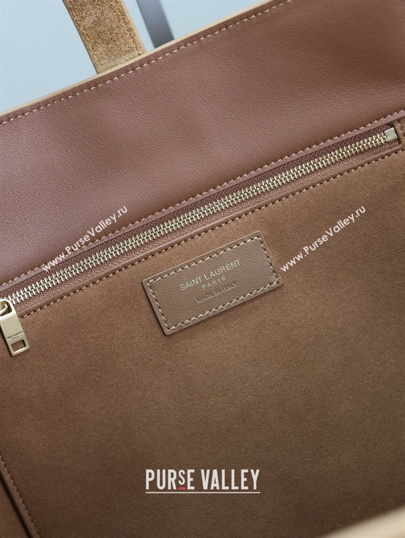 Saint Laurent Bea Tote in Suede 763435 Light Brown 2024 (YY-241218029)