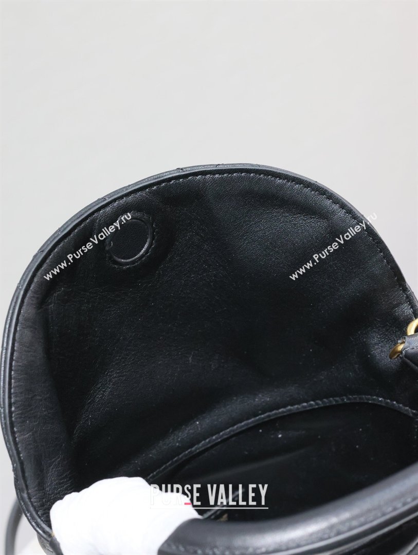 Saint Laurent Gaby Bucket Bag in Quilted Lambskin Black 2026 763961 (MHUI-260407023)