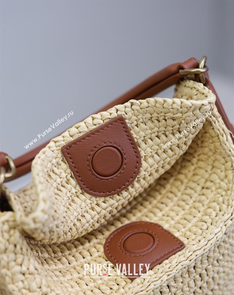 Saint Laurent Gaby Bucket Bag in Crochet Straw Beige 2026 763961 (MHUI-260407020)