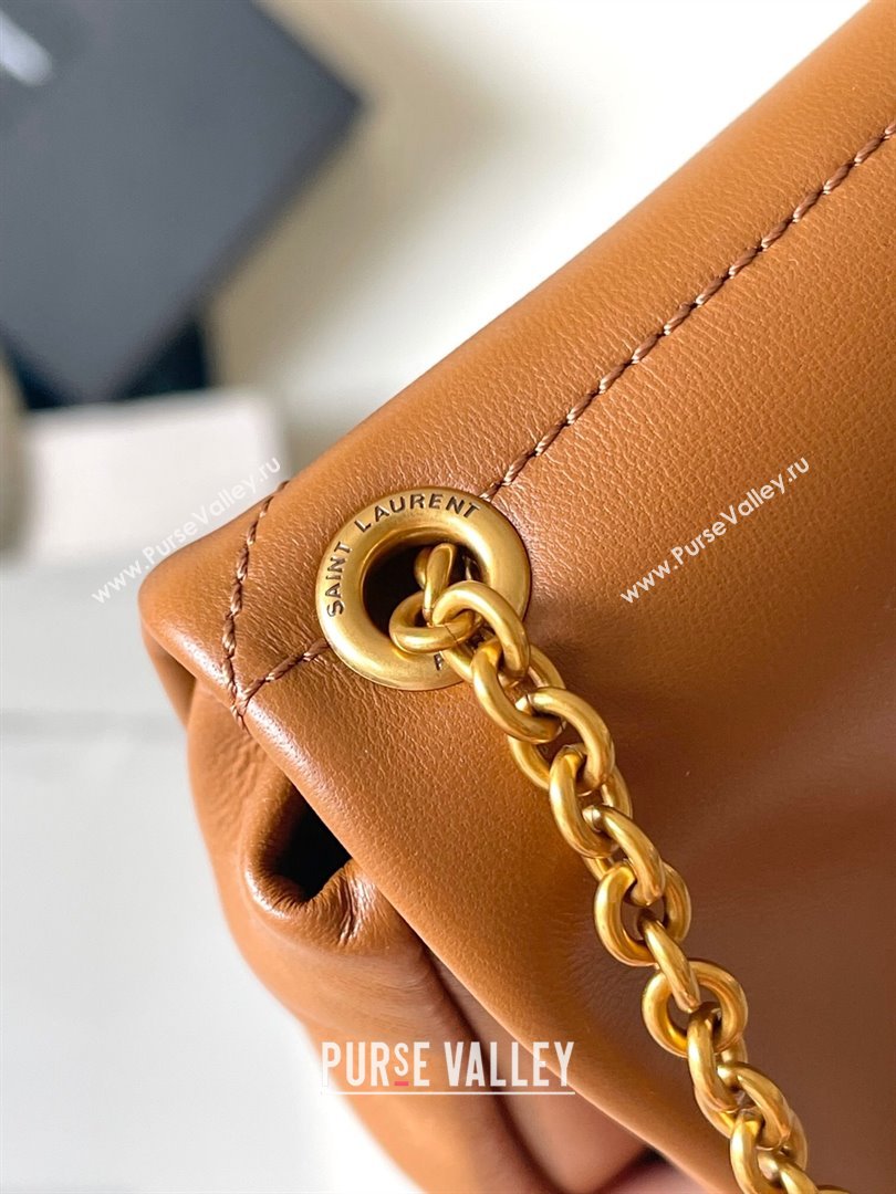 Saint Laurent Jamie 4.3 Mini Chain Bag in Lambskin Leather Brown 2025 766756 (YY-250409081)