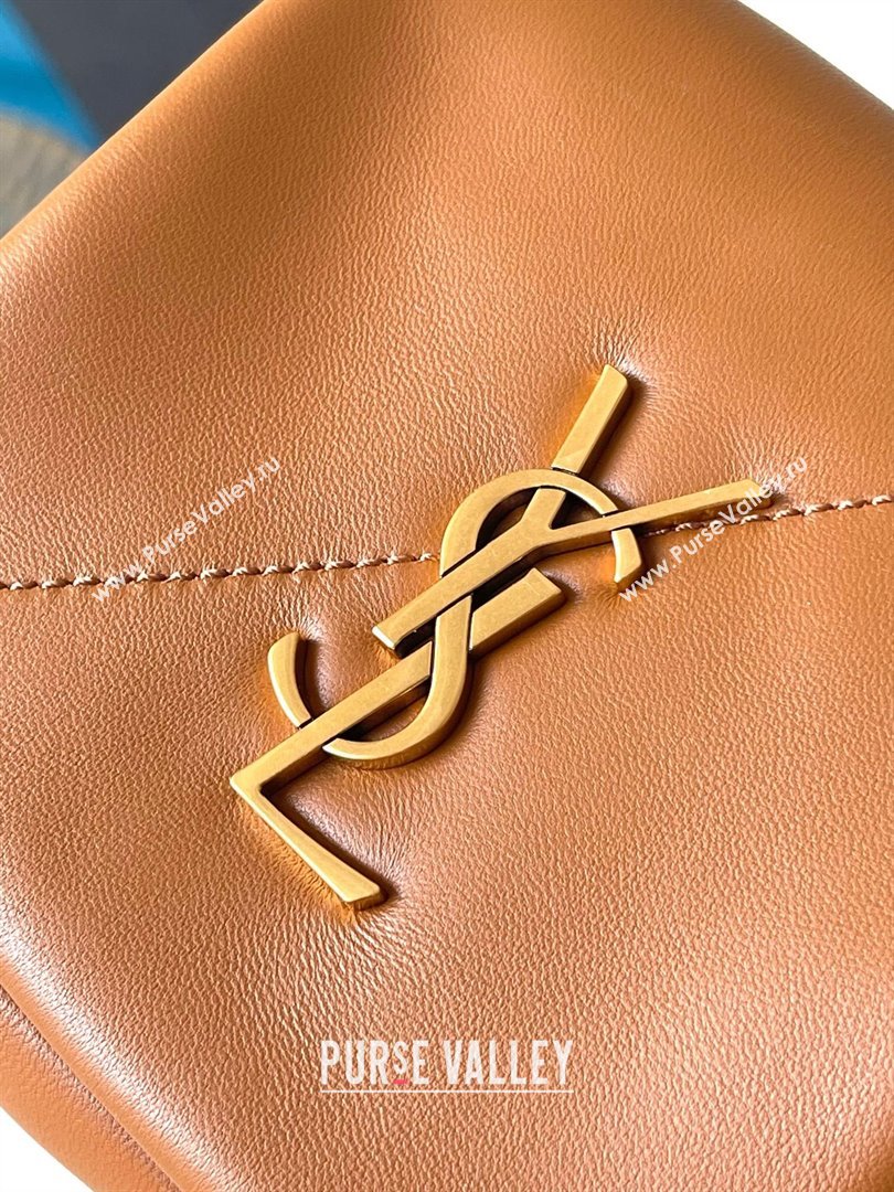 Saint Laurent Jamie 4.3 Mini Chain Bag in Lambskin Leather Brown 2025 766756 (YY-250409081)