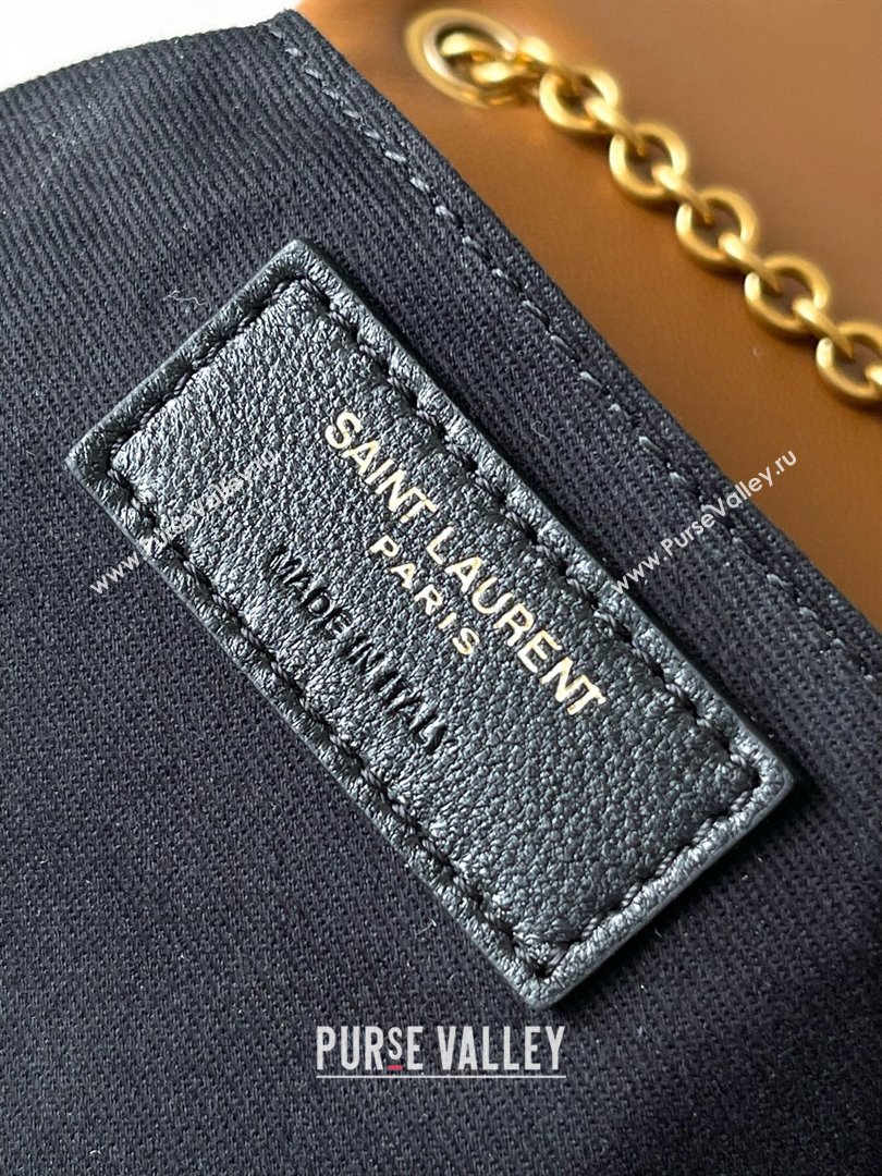 Saint Laurent Jamie 4.3 Mini Chain Bag in Lambskin Leather Brown 2025 766756 (YY-250409081)