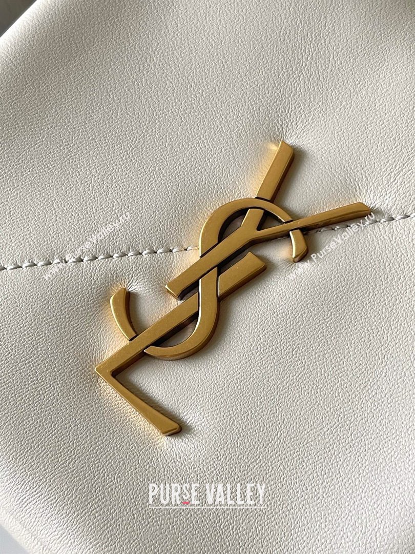 Saint Laurent Jamie 4.3 Mini Chain Bag in Lambskin Leather White 2025 766756 (YY-250409080)