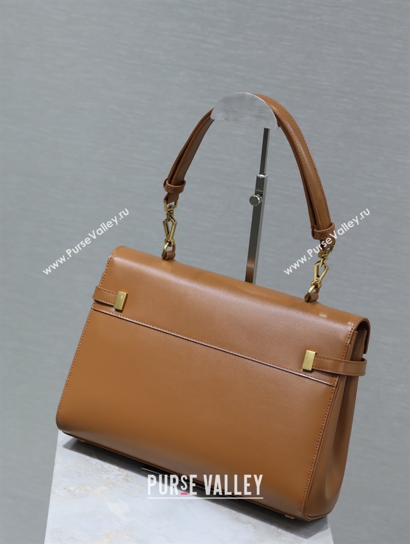 Saint Laurent Manhattan Medium Top handle bag in Smooth Leather Brown 2024 769512 (YY-240827020)