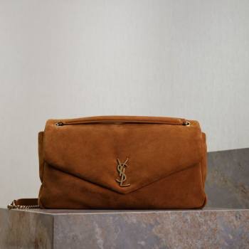 Saint Laurent Calypso Large Bag in Suede 777399 Brown Yellow 2025 (YY-250924094)
