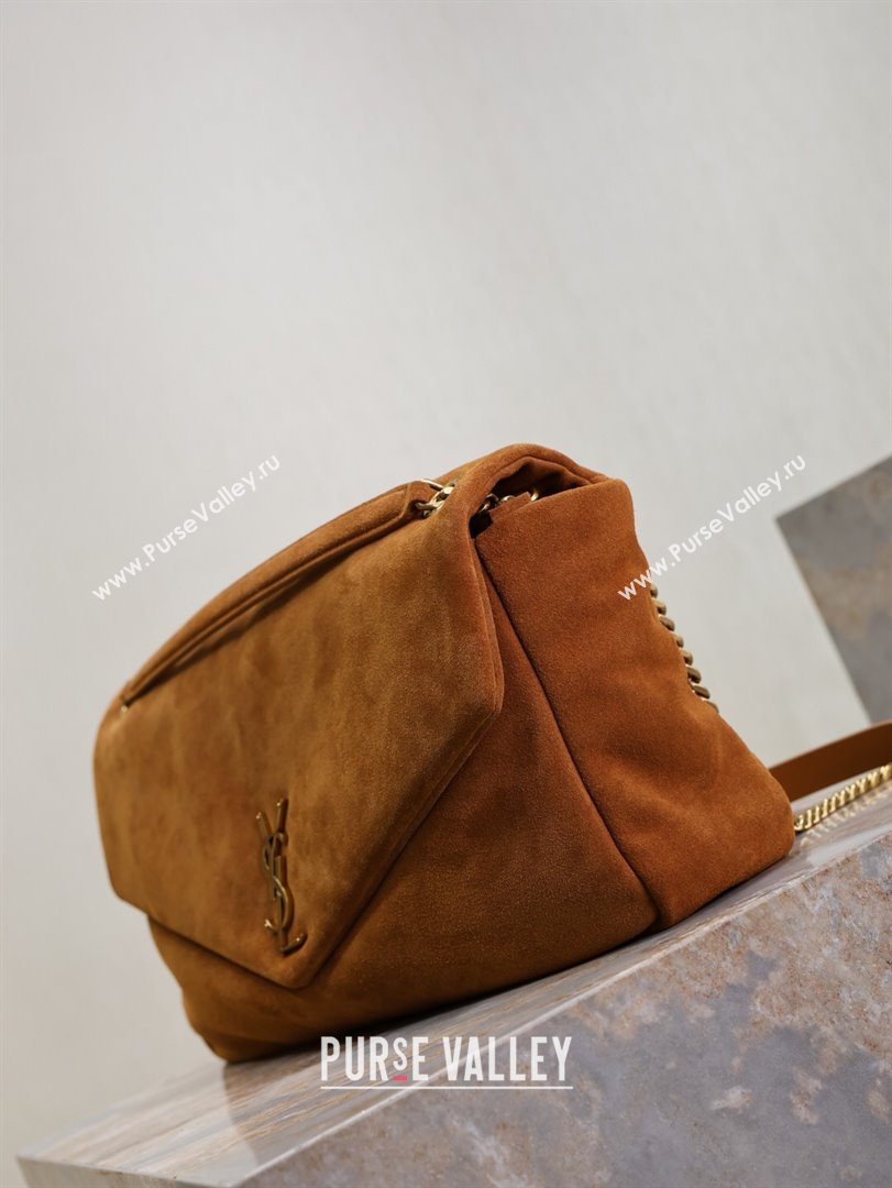 Saint Laurent Calypso Large Bag in Suede 777399 Brown Yellow 2025 (YY-250924094)