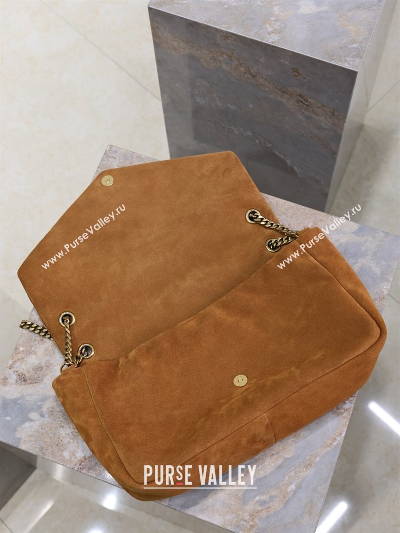 Saint Laurent Calypso Large Bag in Suede 777399 Brown Yellow 2025 (YY-250924094)