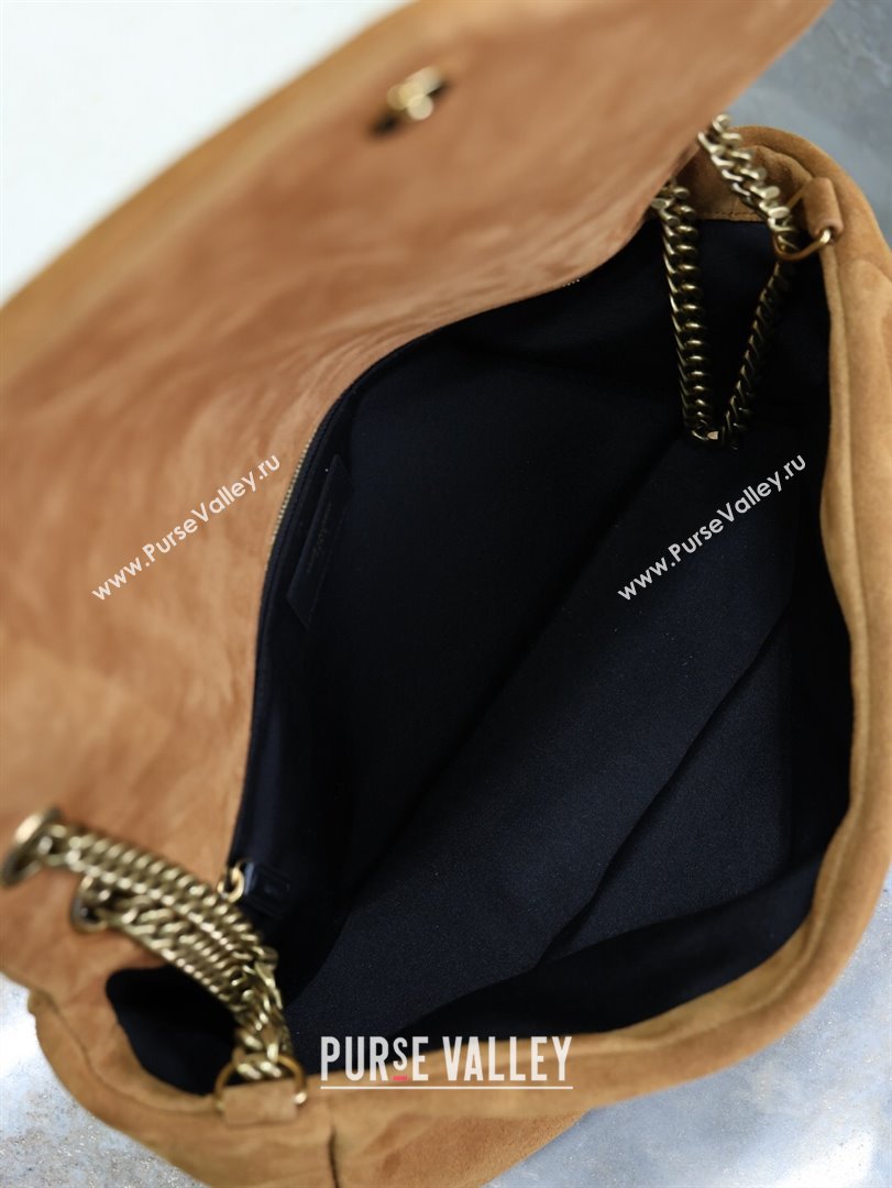 Saint Laurent Calypso Large Bag in Suede 777399 Brown Yellow 2025 (YY-250924094)
