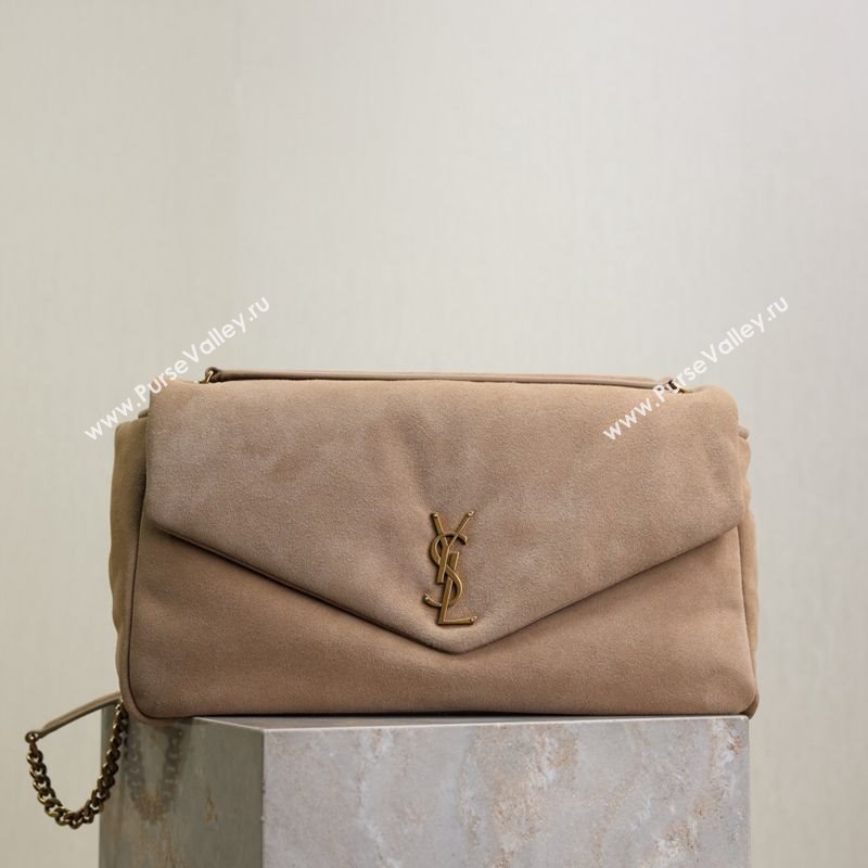 Saint Laurent Calypso Large Bag in Suede 777399 Beige 2025 (YY-250924095)