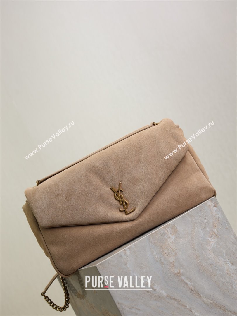 Saint Laurent Calypso Large Bag in Suede 777399 Beige 2025 (YY-250924095)