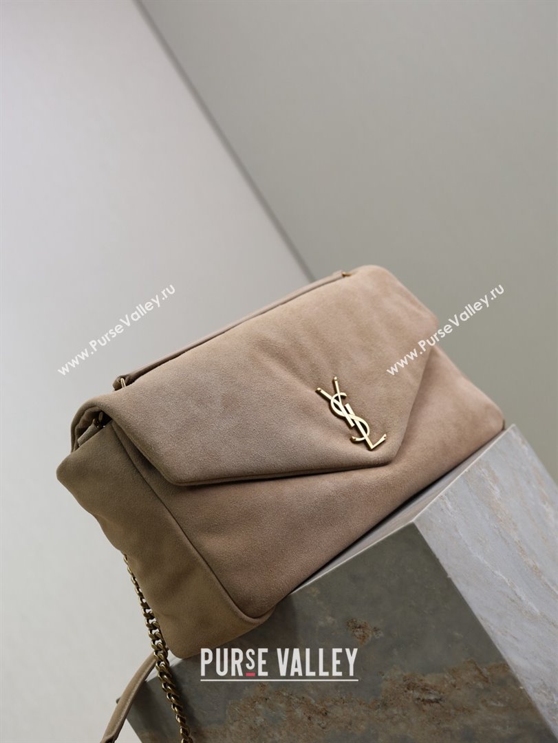 Saint Laurent Calypso Large Bag in Suede 777399 Beige 2025 (YY-250924095)