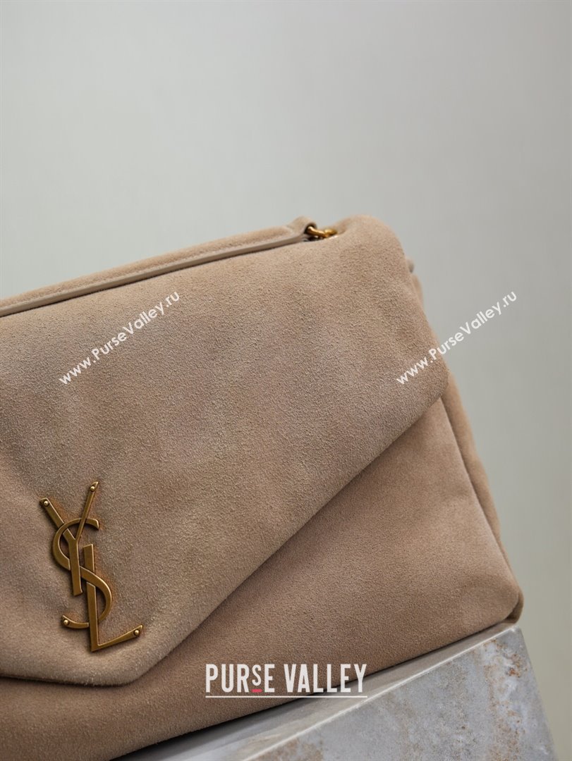 Saint Laurent Calypso Large Bag in Suede 777399 Beige 2025 (YY-250924095)