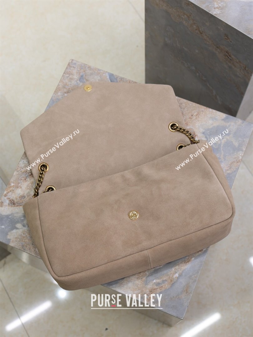 Saint Laurent Calypso Large Bag in Suede 777399 Beige 2025 (YY-250924095)