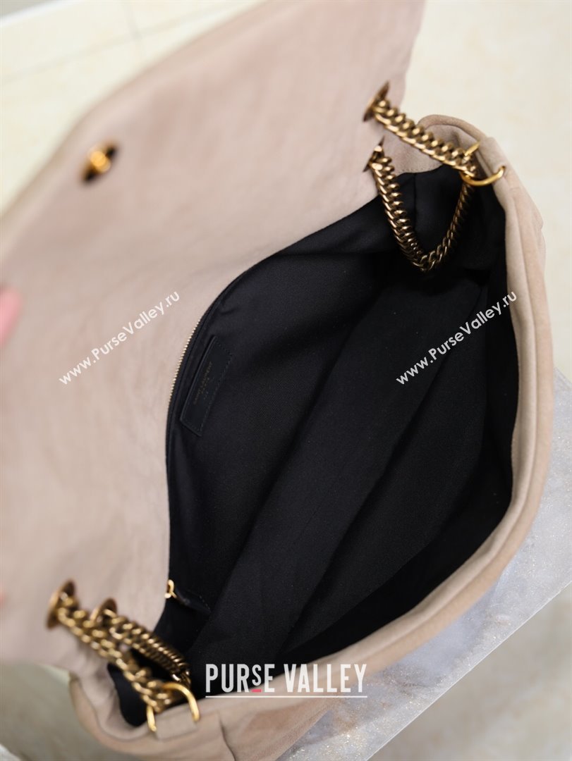 Saint Laurent Calypso Large Bag in Suede 777399 Beige 2025 (YY-250924095)