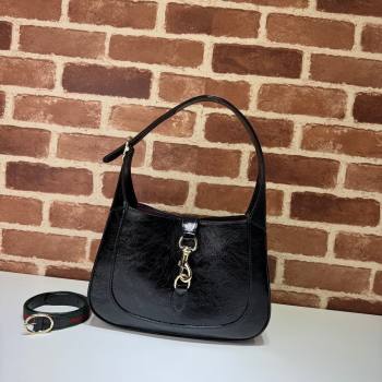 Gucci Jackie Small Shoulder Bag in Patent Leather 782849 Black 2024 (DLH-240522044)