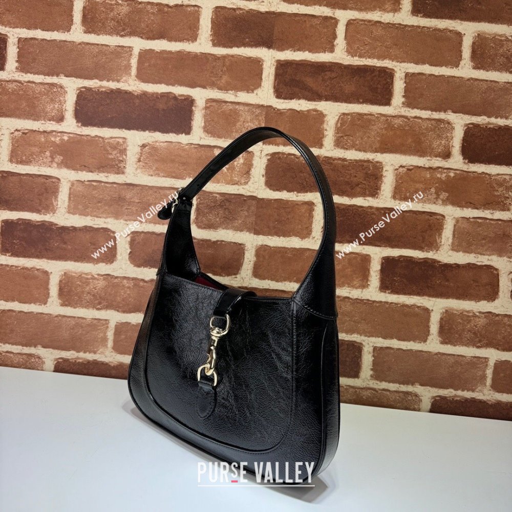 Gucci Jackie Small Shoulder Bag in Patent Leather 782849 Black 2024 (DLH-240522044)