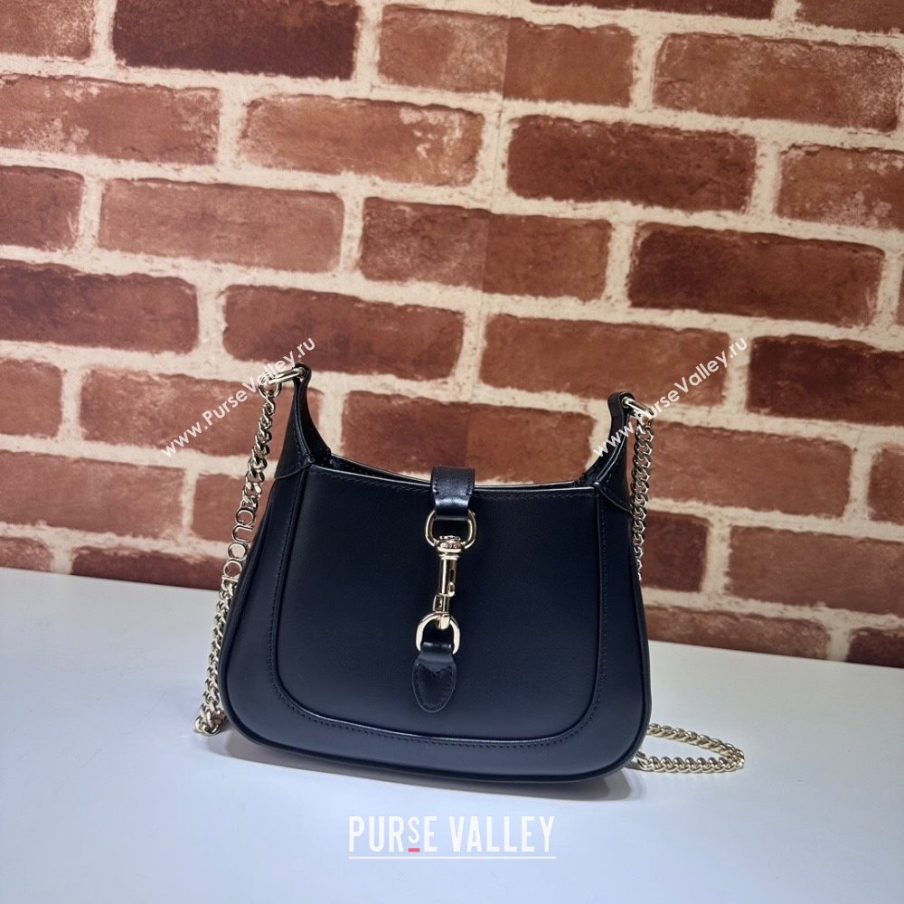 Gucci Jackie Notte Mini Bag in Smooth Leather ‎782889 Black 2024 (DLH-241211131)