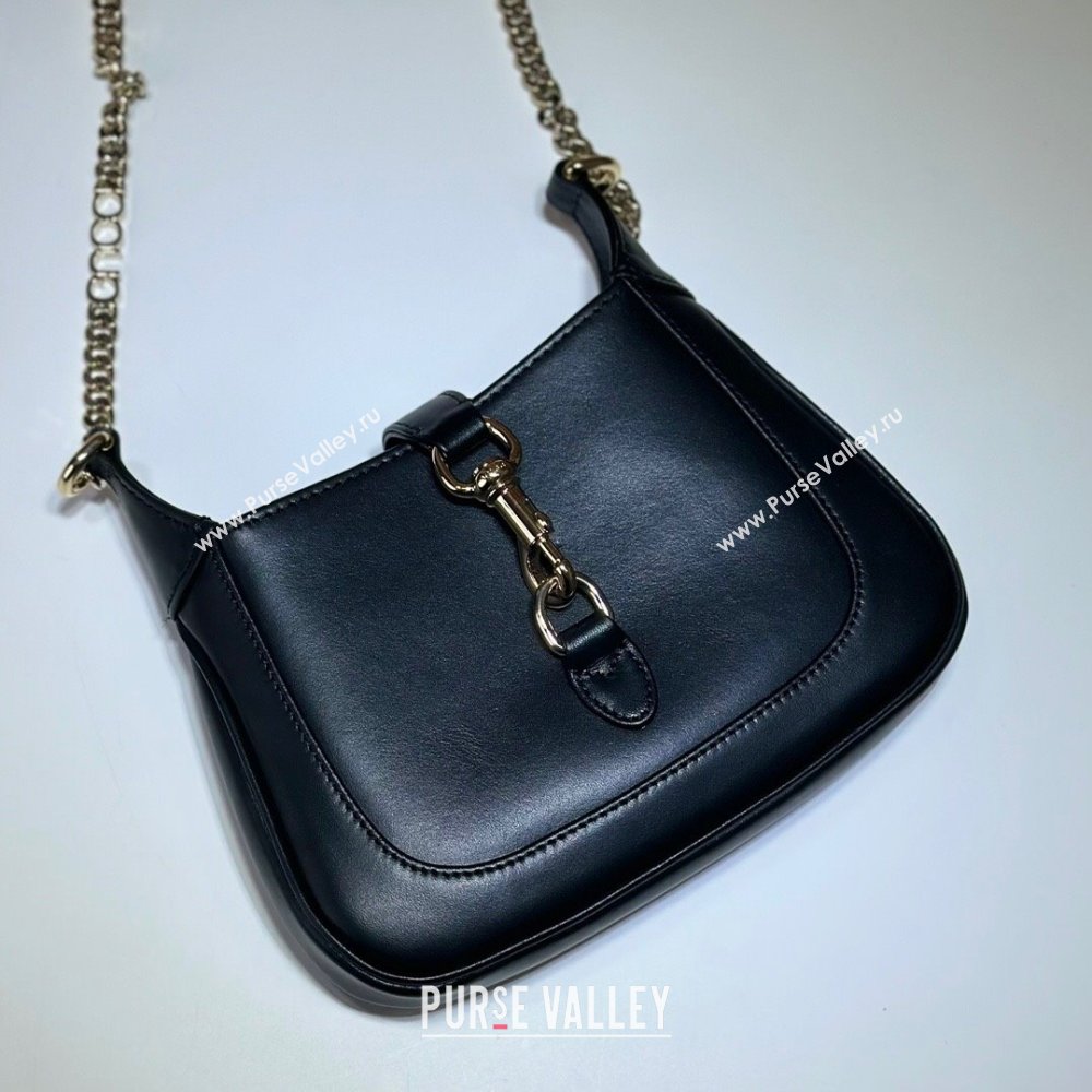 Gucci Jackie Notte Mini Bag in Smooth Leather ‎782889 Black 2024 (DLH-241211131)