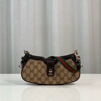 Gucci GG Canvas Moon Side Mini Shoulder bag Apricot 2024 786015 (DLH-240522057)