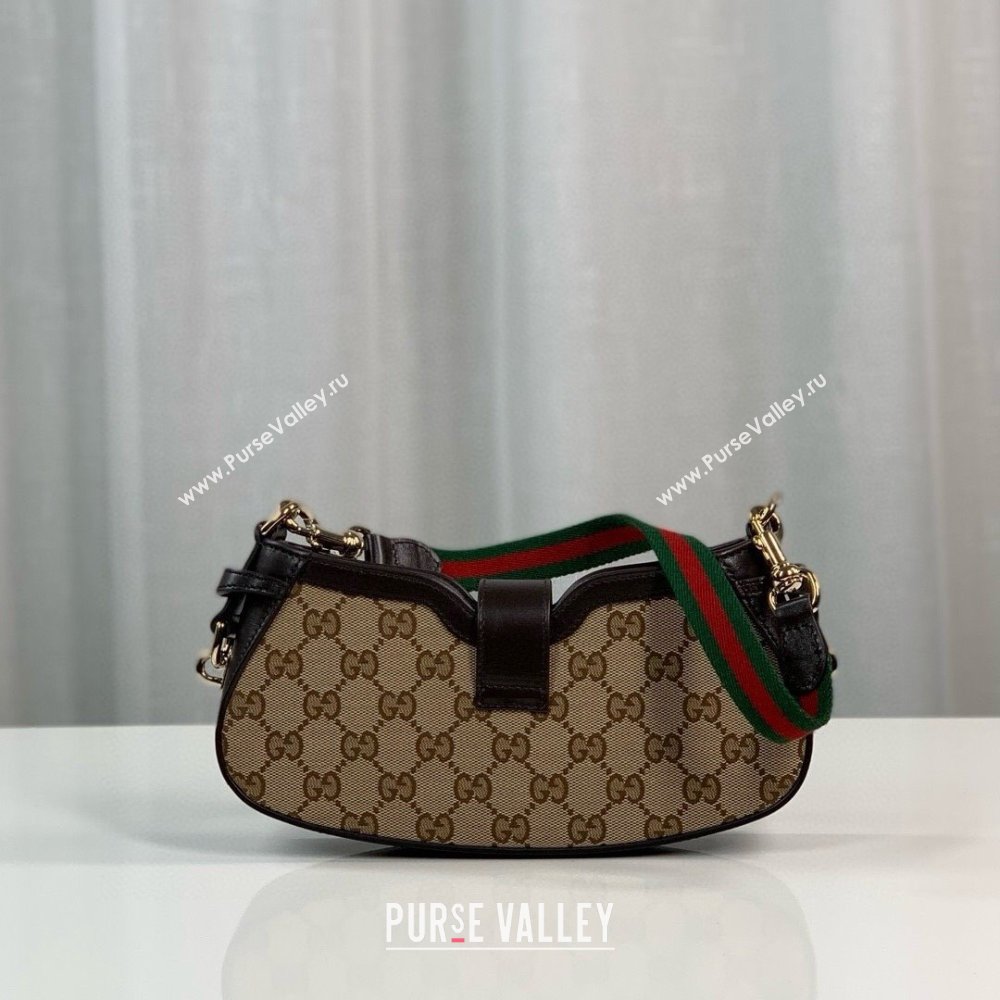 Gucci GG Canvas Moon Side Mini Shoulder bag Apricot 2024 786015 (DLH-240522057)