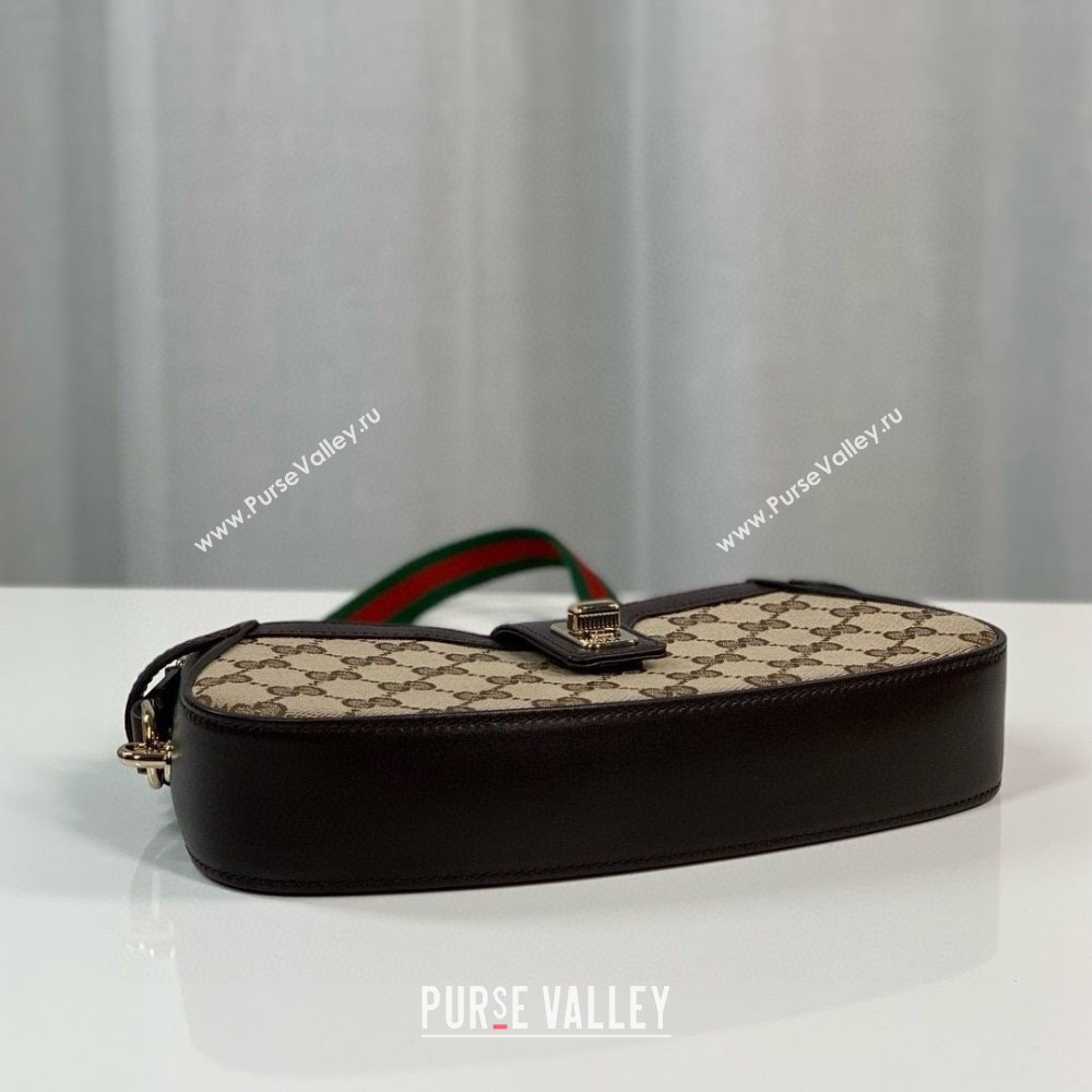 Gucci GG Canvas Moon Side Mini Shoulder bag Apricot 2024 786015 (DLH-240522057)