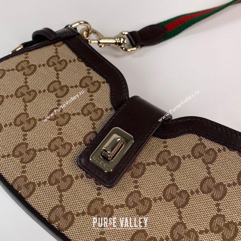 Gucci GG Canvas Moon Side Mini Shoulder bag Apricot 2024 786015 (DLH-240522057)