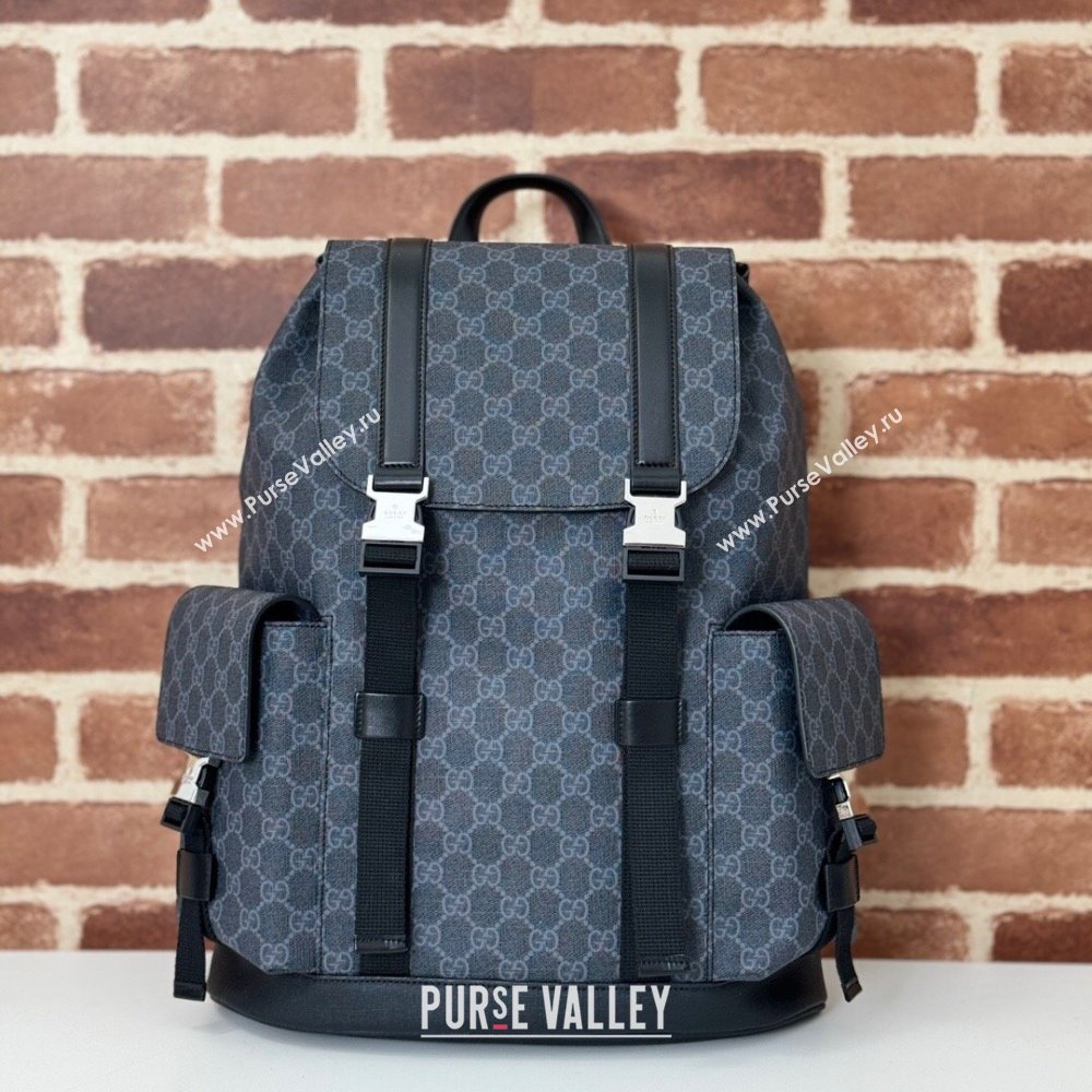 Gucci Mens GG Canvas large backpack bag Black 2025 792080 (DLH-250930105)
