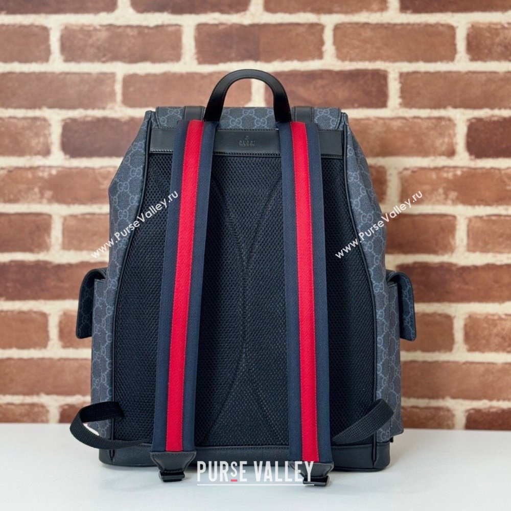 Gucci Mens GG Canvas large backpack bag Black 2025 792080 (DLH-250930105)