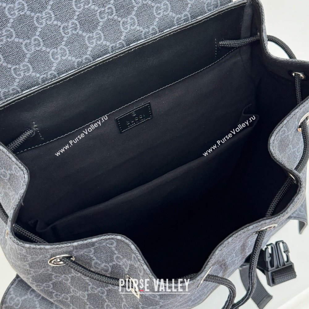 Gucci Mens GG Canvas large backpack bag Black 2025 792080 (DLH-250930105)