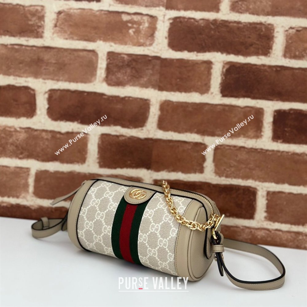 Gucci Ophidia GG Canvas Round Mini Shoulder Bag 795208 Beige 2024 (DLH-240521092)