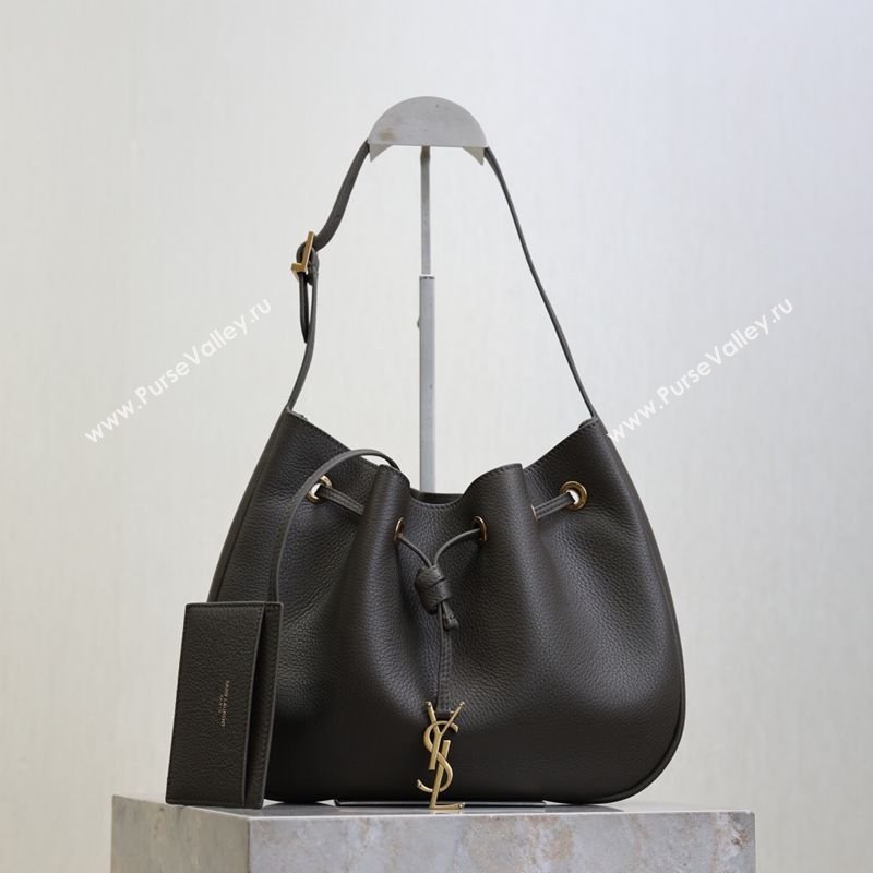 Saint Laurent Paris Vii Small Hobo Bag in Grained Leather Green 796626 2025 (YY-260119099)