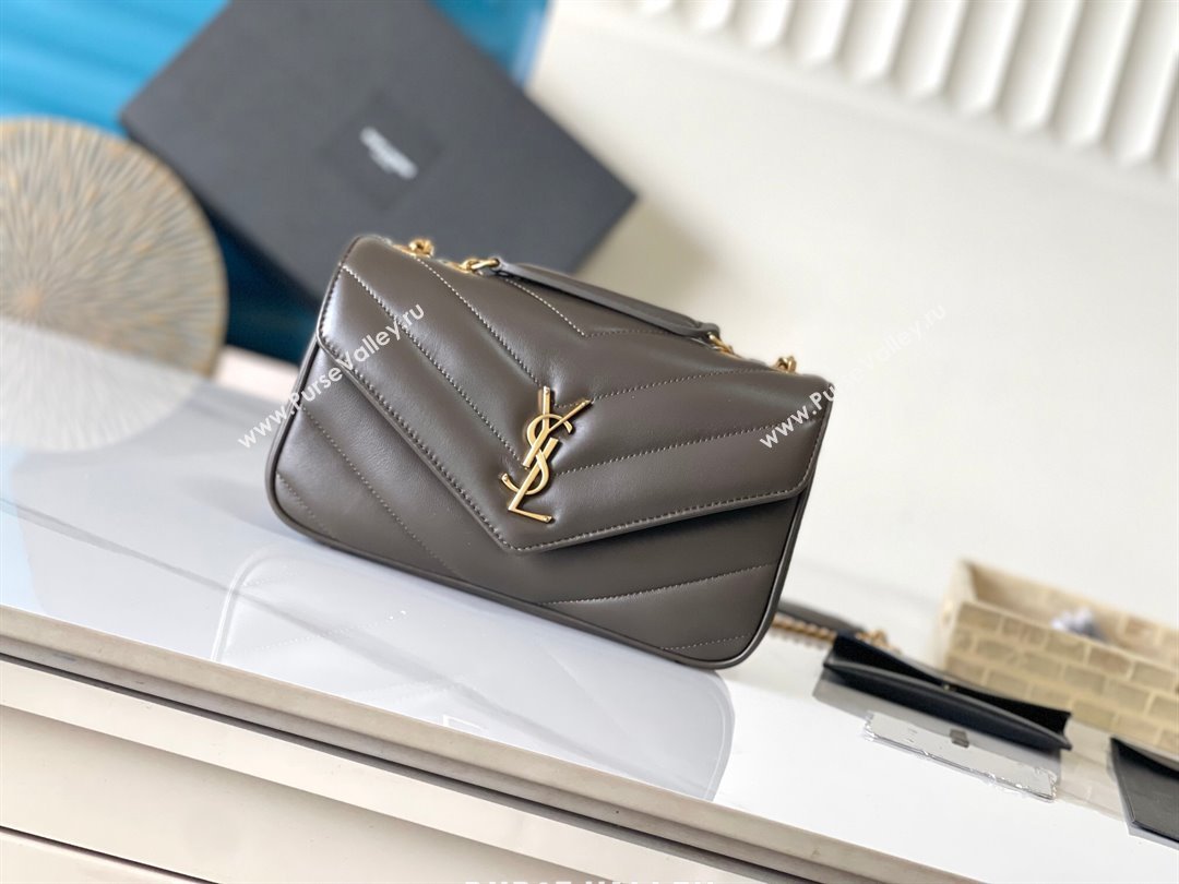 Saint Laurent Loulou Small Bag in Matelasse Lambskin Green 2025 801437 (YY-250206026)