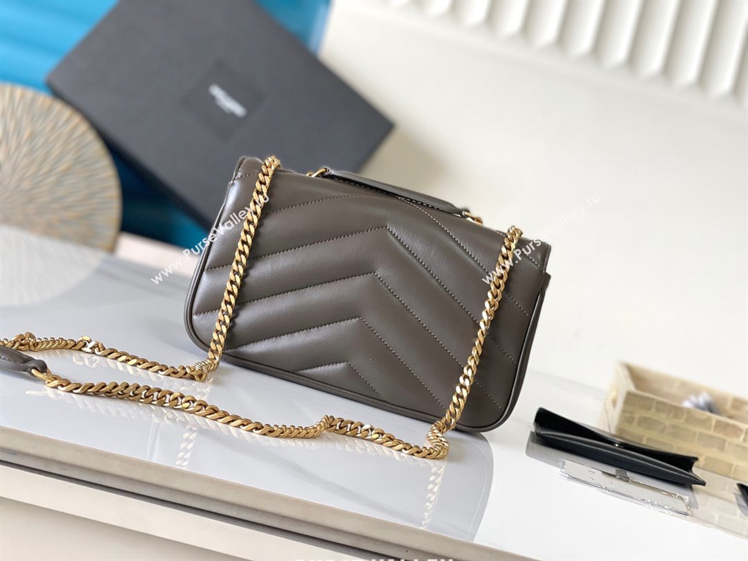 Saint Laurent Loulou Small Bag in Matelasse Lambskin Green 2025 801437 (YY-250206026)