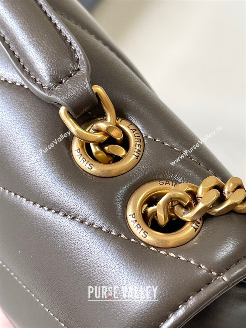 Saint Laurent Loulou Small Bag in Matelasse Lambskin Green 2025 801437 (YY-250206026)