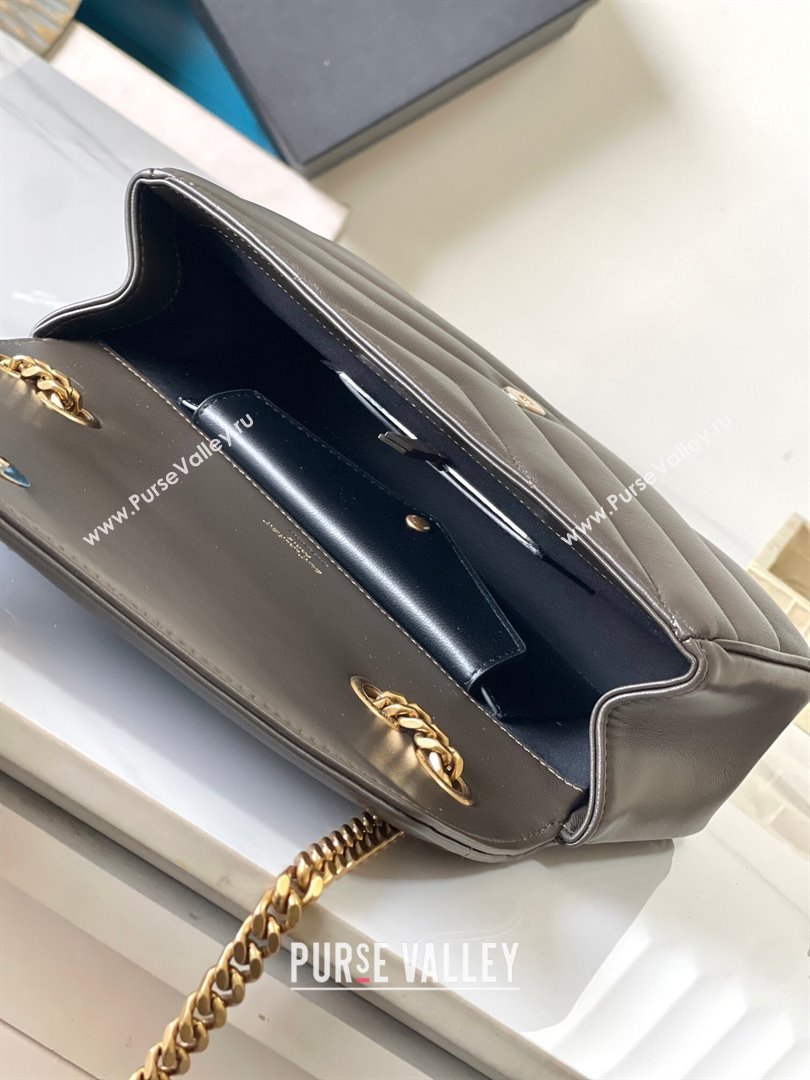 Saint Laurent Loulou Small Bag in Matelasse Lambskin Green 2025 801437 (YY-250206026)