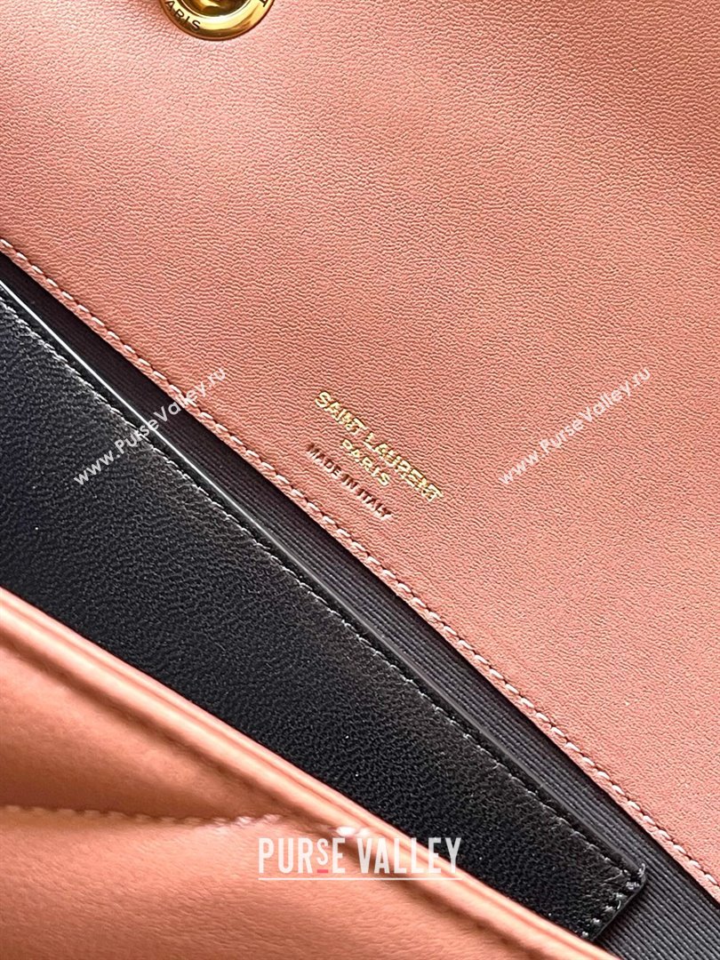 Saint Laurent Loulou Small Bag in Matelasse Lambskin Hortensia Pink 2025 801437 (YY-250206025)