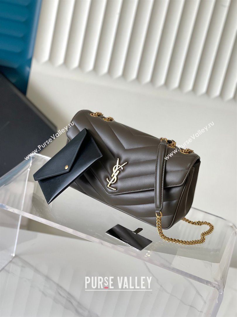 Saint Laurent Loulou Medium Bag in Matelasse Lambskin Green 2025 801439 (YY-250206014)