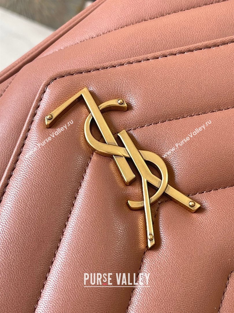 Saint Laurent Loulou Medium Bag in Matelasse Lambskin Hortensia Pink 2025 801439 (YY-250206015)