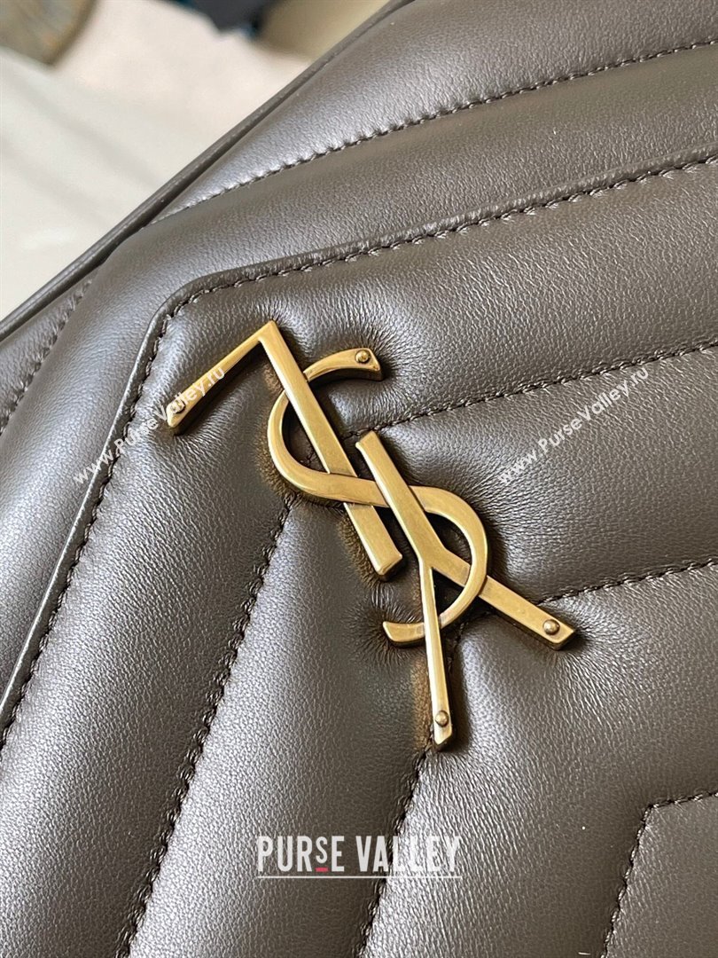 Saint Laurent Loulou Medium Bag in Matelasse Lambskin Green 2025 801439 (YY-250206014)