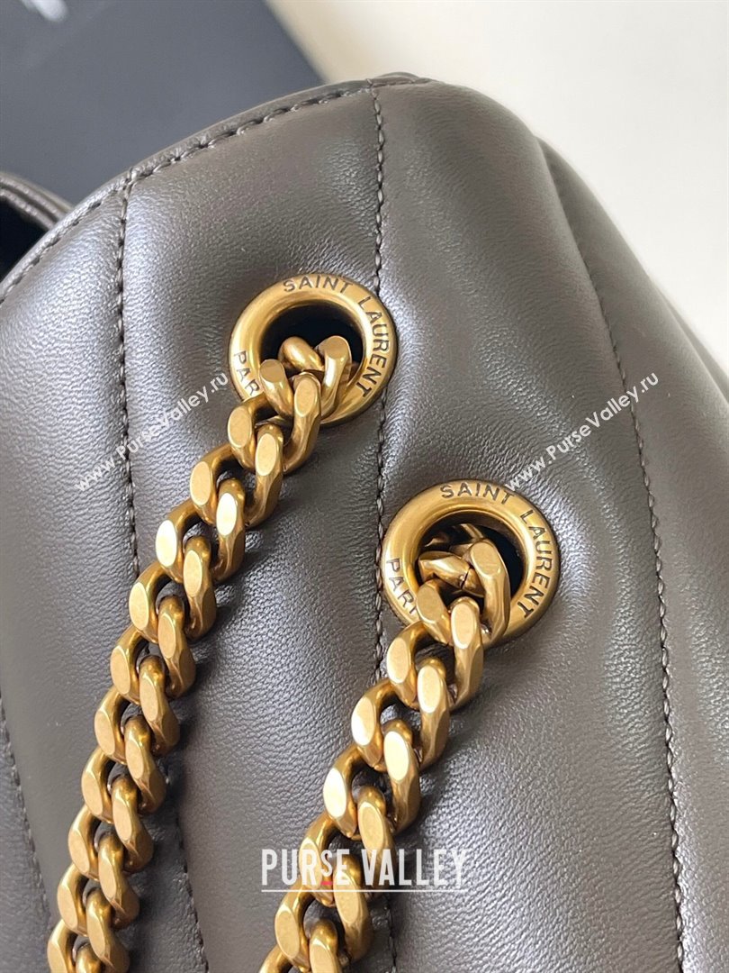 Saint Laurent Loulou Medium Bag in Matelasse Lambskin Green 2025 801439 (YY-250206014)