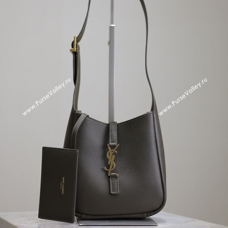 Saint Laurent LE 5 À 7 Supple Baby Mini Bag in Leather 809461 Musk Green 2025 (YY-250924121)