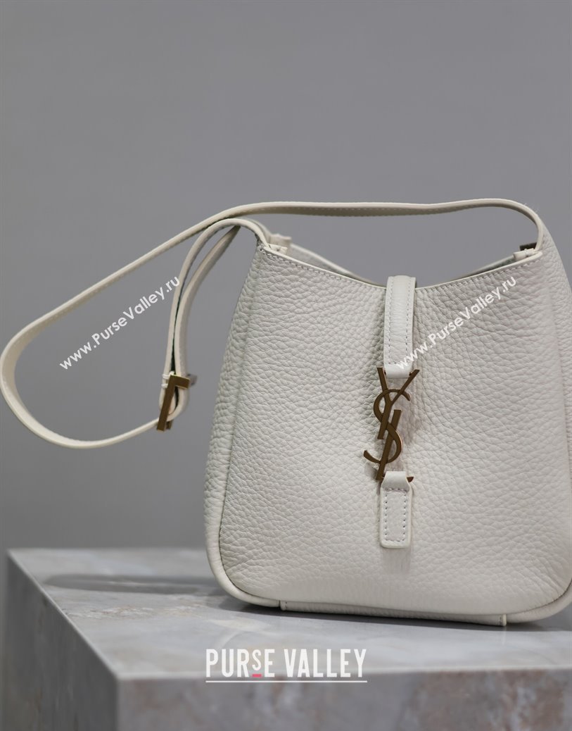 Saint Laurent LE 5 À 7 Supple Baby Mini Bag in Leather 809461 White 2025 (YY-250924123)