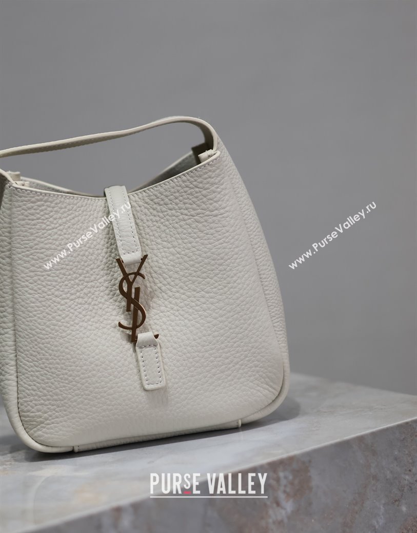 Saint Laurent LE 5 À 7 Supple Baby Mini Bag in Leather 809461 White 2025 (YY-250924123)