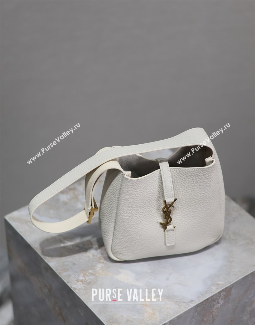Saint Laurent LE 5 À 7 Supple Baby Mini Bag in Leather 809461 White 2025 (YY-250924123)
