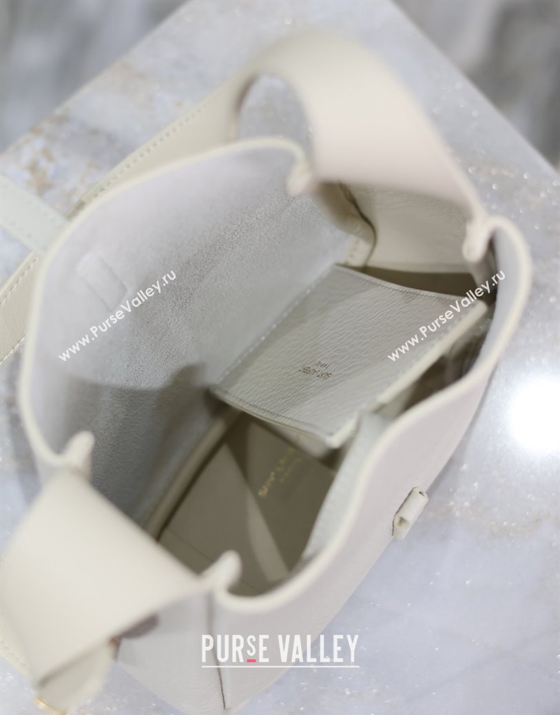 Saint Laurent LE 5 À 7 Supple Baby Mini Bag in Leather 809461 White 2025 (YY-250924123)